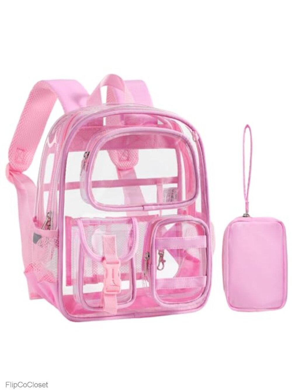 Clear PVC Backpack Stadium Approved Snall Transparent Bag Women Concert Event